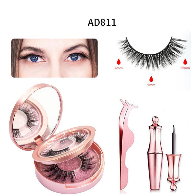 Faux Cils avec Eyeliner Magnétique Modèle AD811