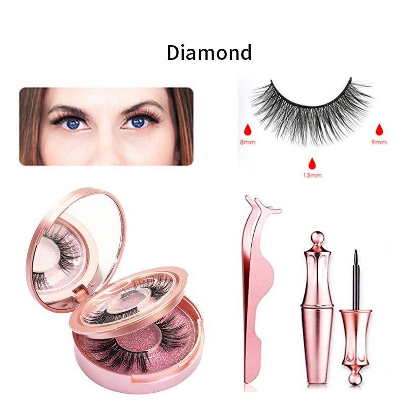 Faux Cils avec Eyeliner Magnétique Diamond