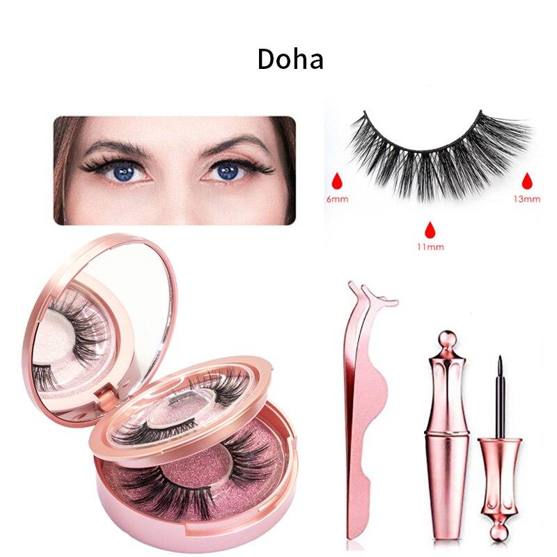 Faux Cils avec Eyeliner Magnétique Modèle Doha