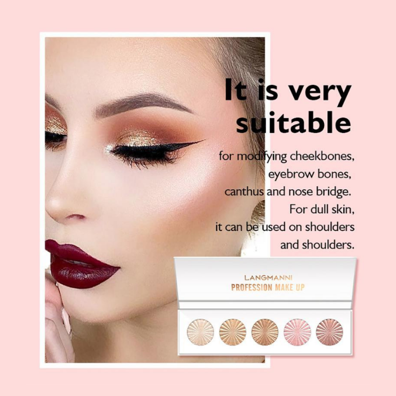 Palette SHIMMER HIGHLIGHT 5 Fards Highlighter Poudre