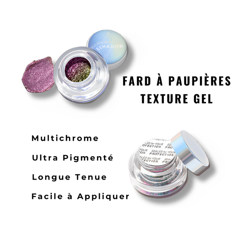 Fard à Paupières Texture Gel Duochrome Multichrome Caméléon Changeant