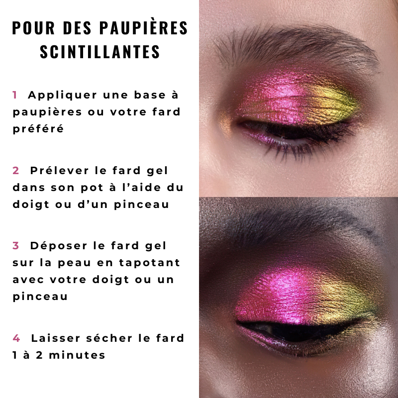 Fard à Paupières Gel Scintillant Duochrome Multichrome Changeant