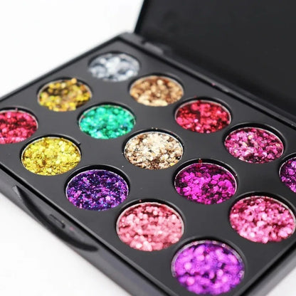 Palette Yeux Paillettes GLAMOROUS 15 Fards à Paupières