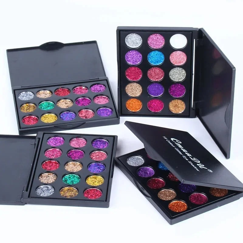 Palette Yeux Paillettes GLAMOROUS 15 Fards à Paupières