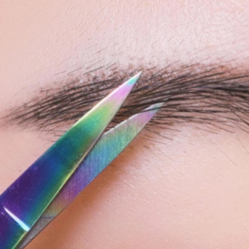 Ciseaux à Sourcils Arc en Ciel