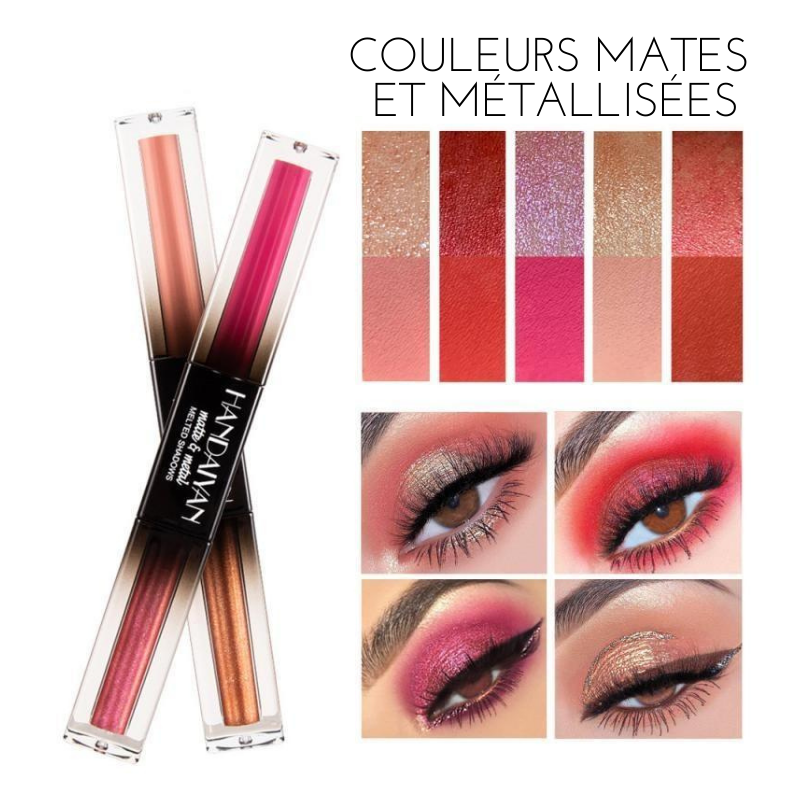 Fard à Paupières Duo Eyeliner Liquide Mate Et Métallisé
