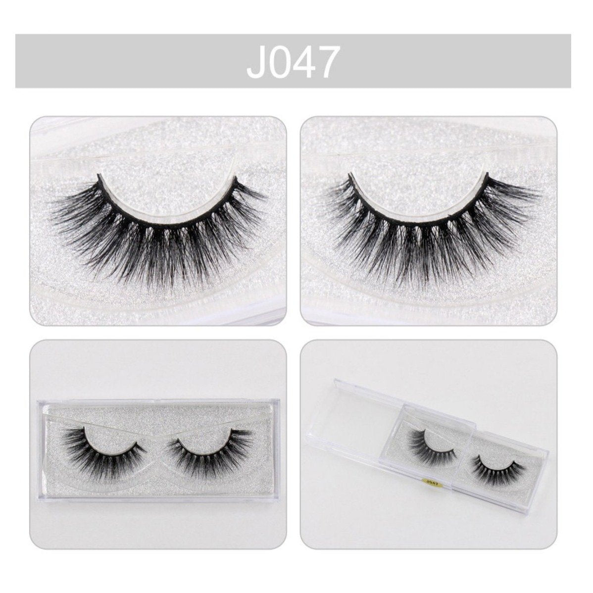 Faux Cils 3D Noir Naturels Vierge