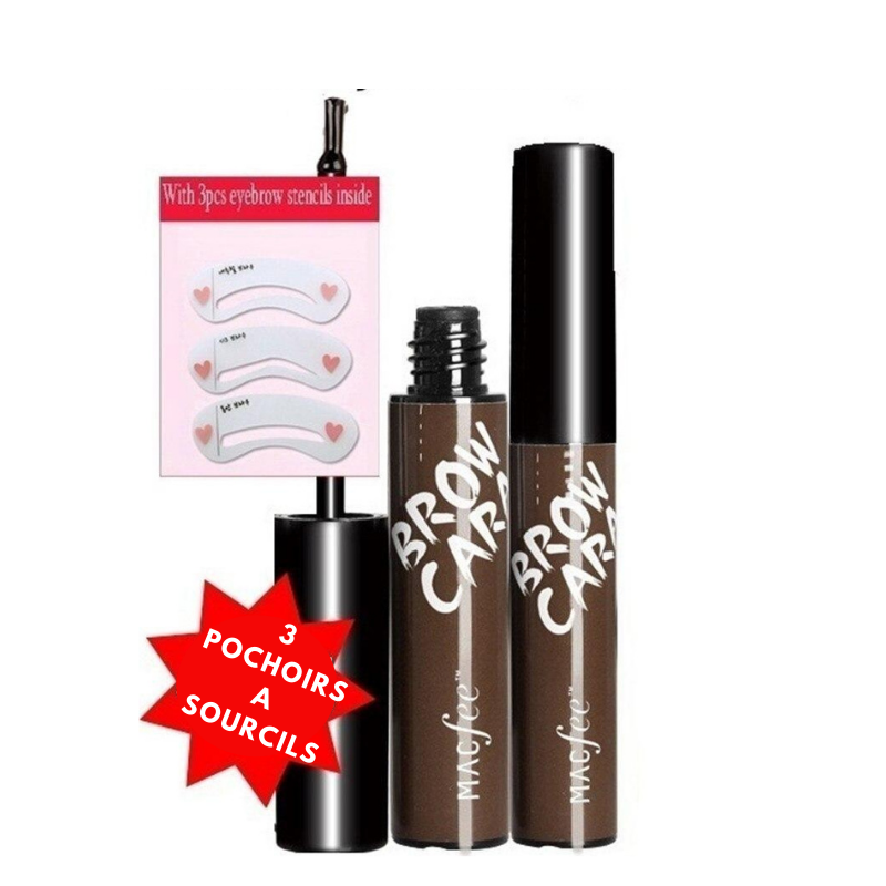 Gel Effet Tatouage avec 3 Pochoirs à Sourcils
