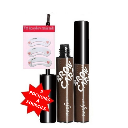 Gel Effet Tatouage avec 3 Pochoirs à Sourcils