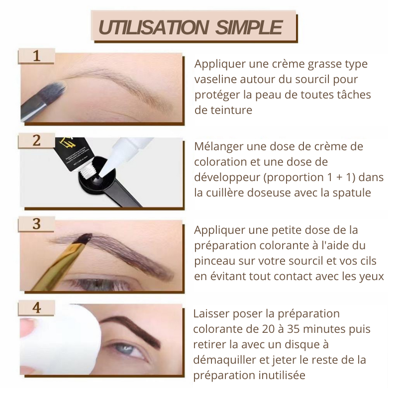 kit teinture coloration cils et sourcils