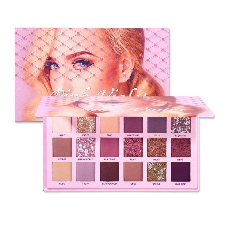 Palette Yeux 18 Fards à Paupières Pink Violet
