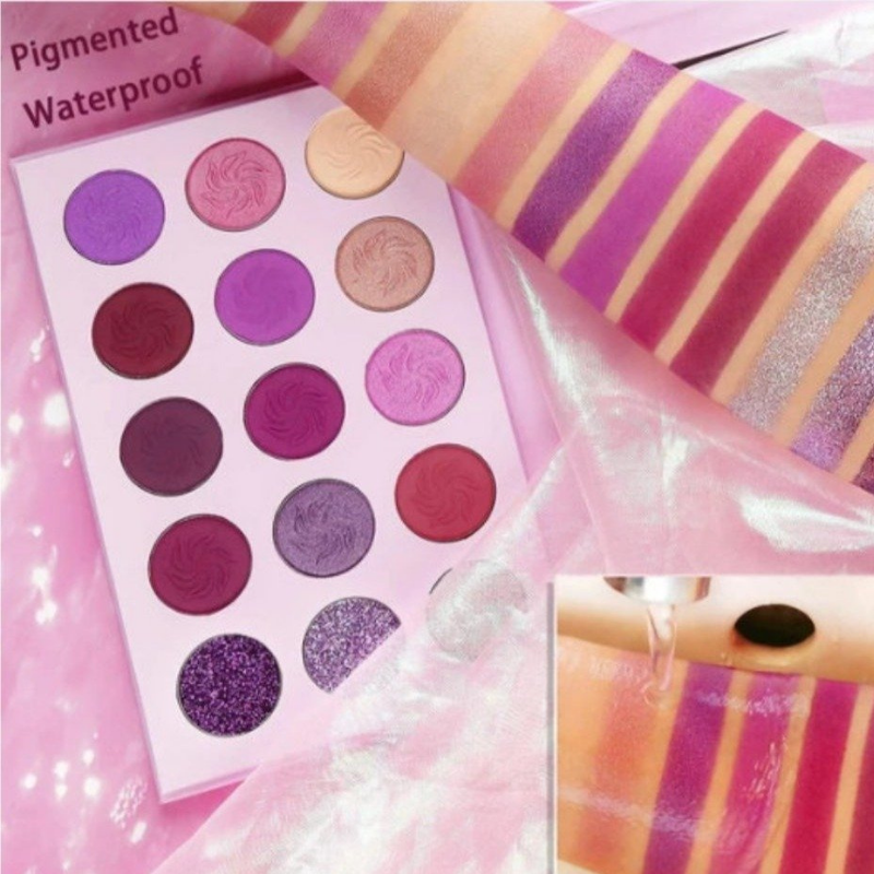 Palette Yeux 15 Fards à Paupières Peps Orchidée Swatch Test