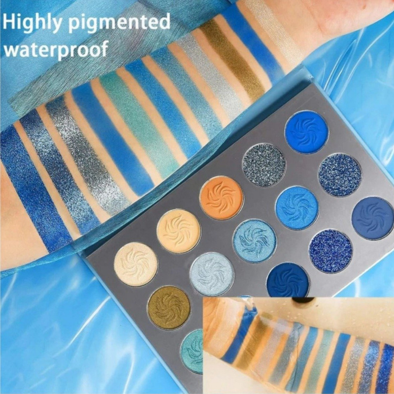 Palette Yeux 15 Fards à Paupières Peps Océan Swatch Test