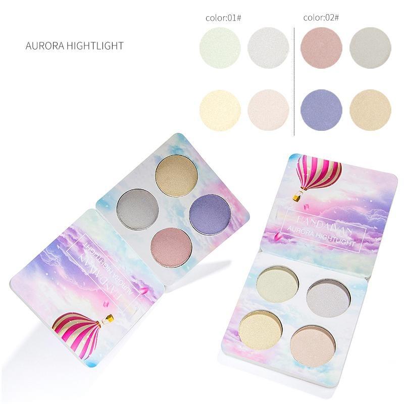Highlighter Palette Yeux 4 Fards à Paupières Highlighter Pastel