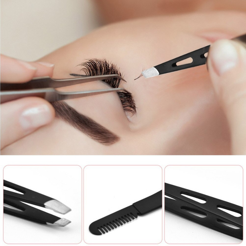 Pince à Epiler Multifonction avec Mini Peigne
