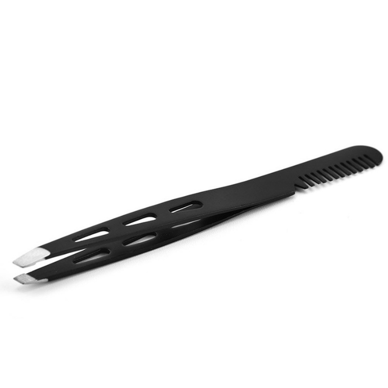 Pince à Epiler Avec Mini Peigne et Revêtement Anti Glisse