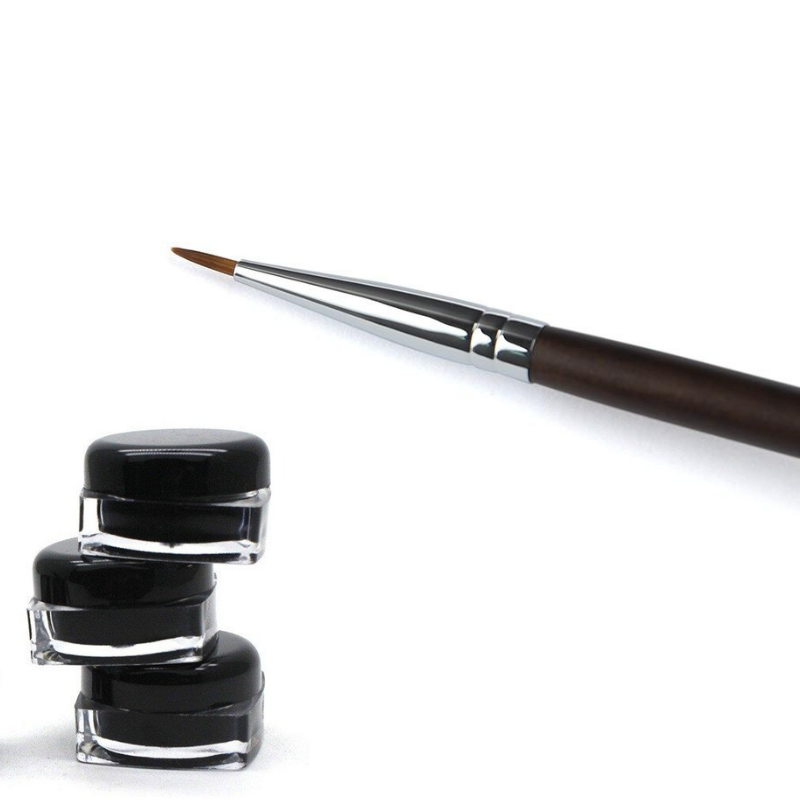 Pinceau Droit Fin pour Eyeliner Gel